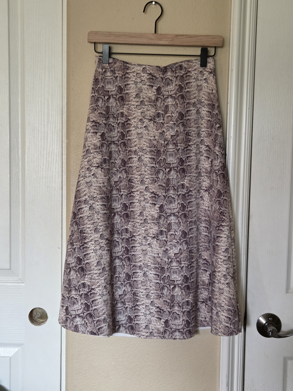 OOAK (One of a Kind)/ Handmade Custom Python Print A-Line Midi Skirt
